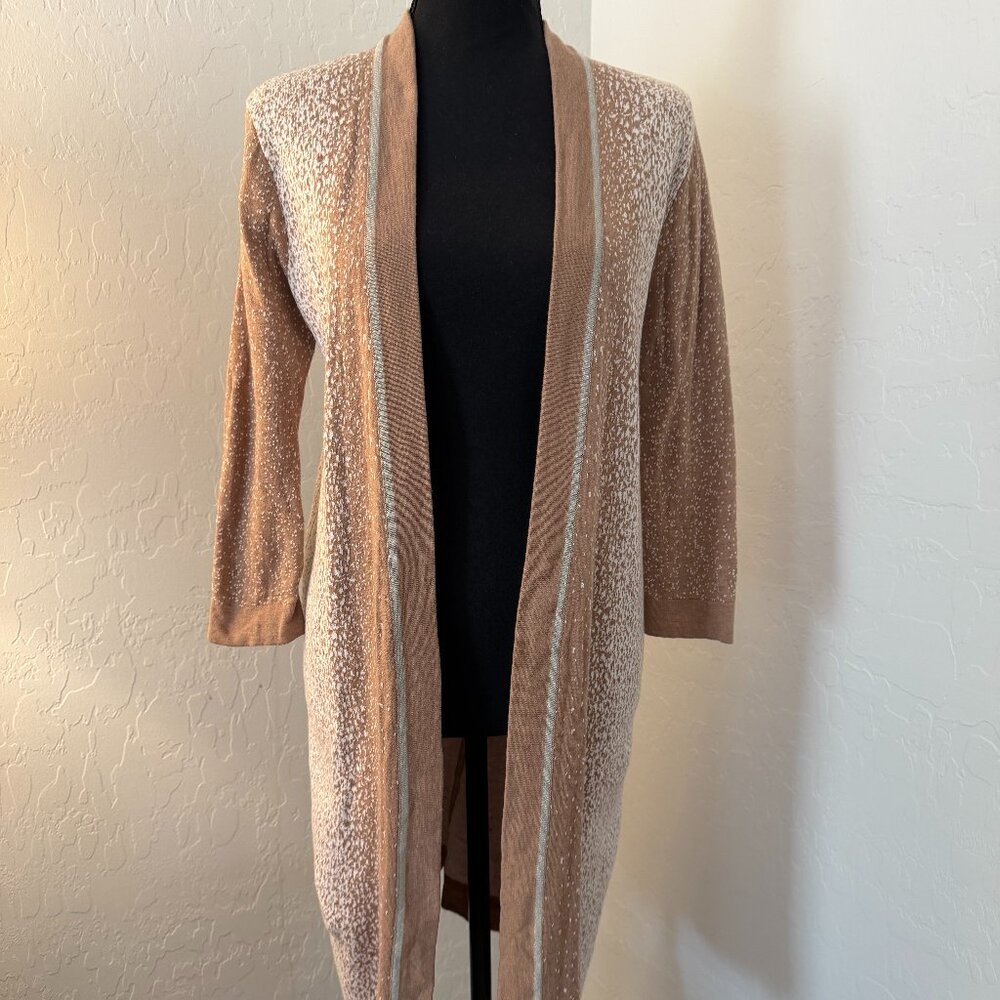 Cotton cashmere deer-print Magaschoni duster